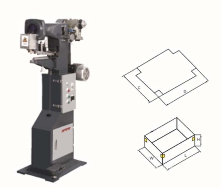 Elektrische Einarmpapierbox Klebeaufklebmaschine Karton starre Kartonmachmaschine Karton Ecktapeaufklebmaschine