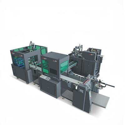 PM Automatische starre Box-Herstellungslinie, 30 Stück/min, magnetische Schubladendeckel-Box-Produktion mit SPS und Motorkernkomponenten, 20 kW